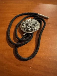 BSA, Vintage Pewter Bolo Tie, Black Cord with Silver Tips - Picture 1 of 2