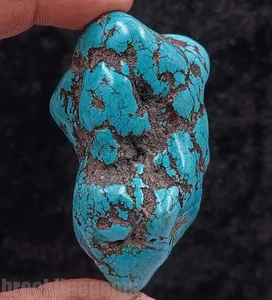 Natural Certified 489.0 Ct Arizona Sky-Blue Turquoise Rough Loose Gemstone 5NSD - Picture 1 of 6