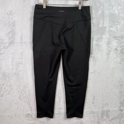 Leggings Patagonia Para Mujer Medianos Negros Atléticos Aire Libre Senderismo Entrenamiento Elastizados Foto 1 de 4