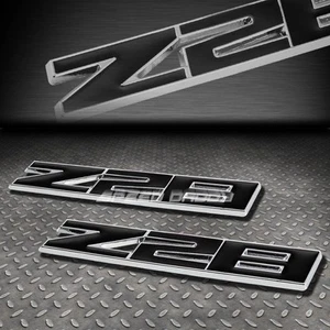 PARA CHEVY CAMARO Z28 2X METAL PARACHOQUES MALETERO PARRILLA EMBLEMA CALCOMANÍA LOGOTIPO INSIGNIA NEGRO - Imagen 1 de 2