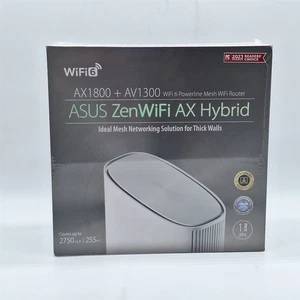 -NEW- ASUS ZenWiFi AX Hybrid Mesh WiFi 6 System - Whole Home Coverage, AiMesh - Picture 1 of 4
