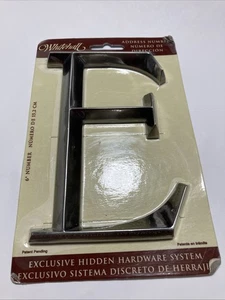 WHITEHALL Door House Address Street Number Letter E Brushed Nickel 6" - Picture 1 of 2