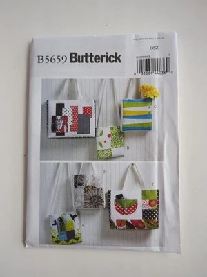 2011 Butterick Sewing Pattern B5659 Womens Bags Totes 6 Styles Lined UNCUT 10748 - Image 1 of 4
