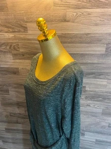 "NEW" OLD NAVY Maternity Round Neck Tie Waist Gray Maxi Dress Women's Size XL - Picture 1 of 13