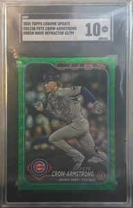 Actualización cromada Topps 2024 #USC158 Pete Crow-Armstrong Wave refractores verdes - Imagen 1 de 3
