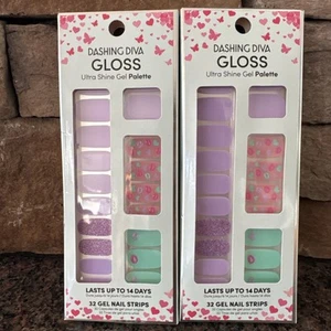 2X Paleta de Gel Dashing Diva Brillo Ultra Brillo 64 Tiras de Uñas Sugar Rush - Imagen 1 de 3