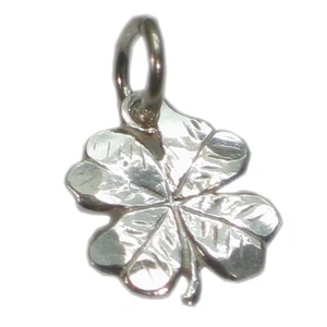 Ciondolo trifoglio d'argento .925 x 1 portafortuna in argento sterling! - Foto 1 di 5