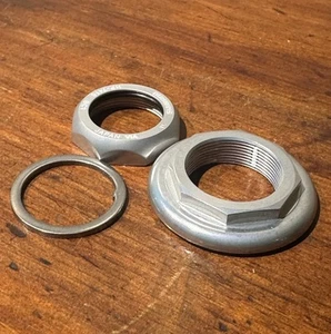 Shimano Dura Ace HP-7410 7400 7600 Headset TOP 2 NUTS Washer Set New JIS / ITA - Picture 1 of 3