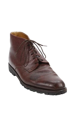 Botines de combate con cordones de cuero granulado marrón talla 11 Cole Haan para hombre Foto 1 de 4