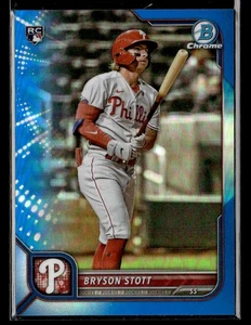 2022 Bowman Chrome #93 Bryson Stott Blue Refractor #/150 Rookie card - Picture 1 of 2