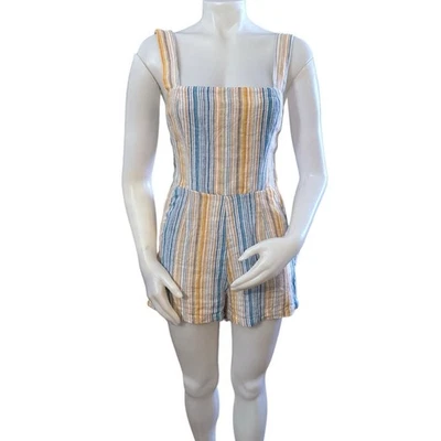 Mameluco de lino Reformation Island en Marbella a rayas multicolor talla 4 Foto 1 de 4