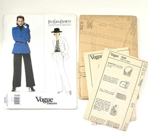 Uncut Vogue Pattern 1629  Yves Saint Laurent PARIS ORIGINAL Coat & Pants 6-10 - Picture 1 of 6