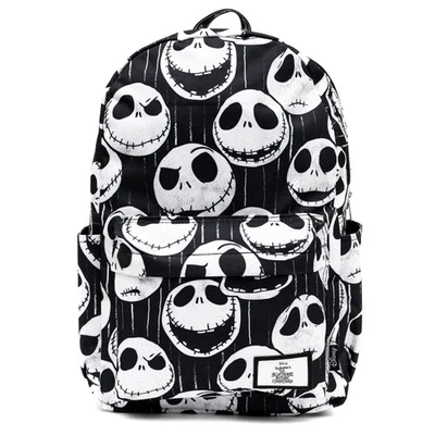 "Mochila de nailon tamaño completo Disney Pesadilla antes de Navidad Jack Skellington 17""" Foto 1 de 4