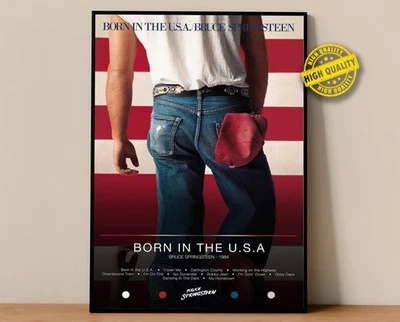 Bruce Springsteen Poster  Born In The U.S.A. Poster  Album Poster - Wall Decor - Image 1 of 4