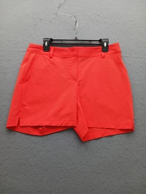 Cutter & Buck Women Flat Front Shorts 8 Red Regular Fit Moisture Wicking Casual - Image 1 of 4