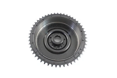 Cast Rear Mechanical Brake Drum Black fits Harley Davidson - Image 1 of 4