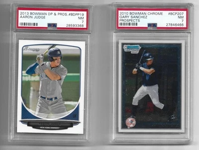 2013 Bowman Draft Picks and Prospects Aaron Judge Rookie PSA7 Plus Gary Sanchez - Image 1 of 2