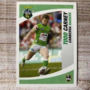 Todd Carney 27 ~ NRL Daily Telegraph Trading Card 2008 ~ Canberra Raiders - Picture 1 of 3