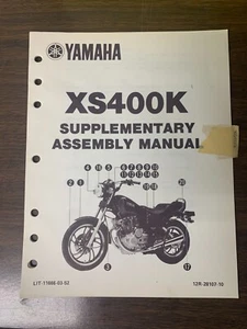 Manual de montaje complementario Yamaha 1983 XS400K LIT-11666-03-52 OMB2 usado - Imagen 1 de 3