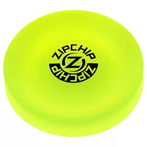 Disc Golf ZipChip - Mini Flying Disc - Soft Rubber Catch Disc - Neon Yellow - Picture 1 of 4