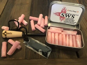 Southwest Survival- Combo Kit - (28) Fire Plugs 🔥 & Ferro Rod- 5+min Burn time - Picture 1 of 10