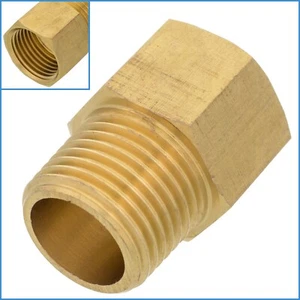 Brass 1/2" NPT Male To 1/2" BSP Female Adapter Pipe Fitting Connector Parallel - Picture 1 of 3