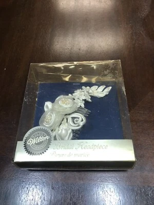 Pieza Cabeza de Novia Blanco Perla Lentejuelas Cuentas Boda Peine Velo Novia De Colección Años 90’s Foto 1 de 4