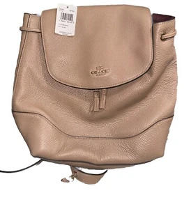 Coach Elle Drawstring Backpack in Beige/tan - Picture 1 of 9