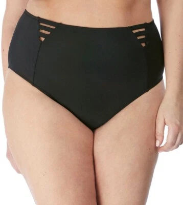 Braguita de bikini magnética Elomi talla 16 negra pierna alta cintura recortada natación 7195 nueva Foto 1 de 4