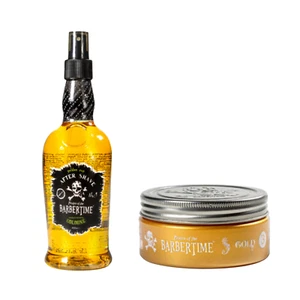 BARBERTIME Special Set | 1x Barber Cologne 400ml + 1x No3 Gold Pomade Wax 150ml - Picture 1 of 14
