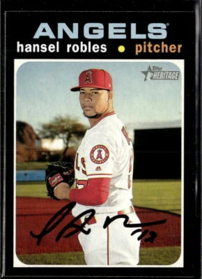 2020 Topps Heritage Hansel Robles Los Angeles Angels #375  4 Card Lot - Image 1 of 2