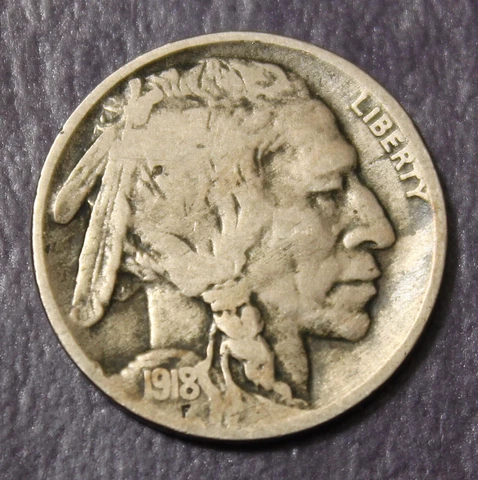 1918 D Buffalo Nickel Choice VG Near Fine..............Lot 8351 Cover