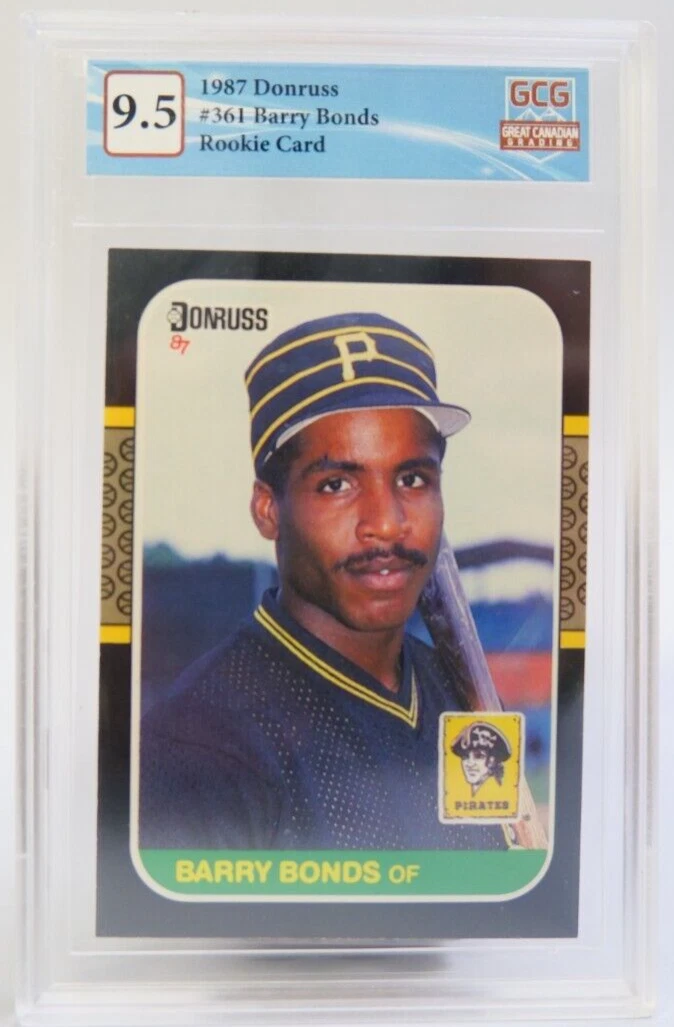 Donruss Barry Bonds Grade 9.5 Rookie Baseball Trading Cards