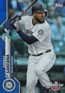 2020 Topps Opening Day DOMINGO SANTANA Blue Foil #8 Mariners QTY Avail