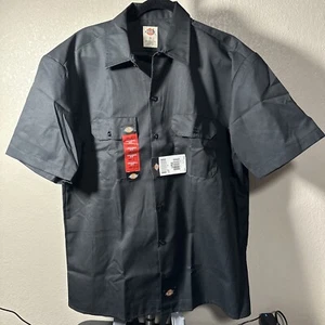 Dickies Men's 1574 Black Short Sleeve Work Shirt - Large - Picture 1 of 6