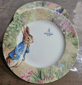 Peter Rabbit Set of 4 Salad Plates - Spring Flower Garden (8" Diameter) - Picture 1 of 5
