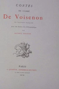 O. UZANNE Märchen des Abtes von VOISENON 1878 A Quantin nummeriert Whatman bläulich - Bild 1 von 12