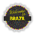 2 x Welcome To Brazil Vinyl Stickers Travel Luggage #7798 