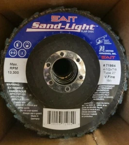 Flap Disc United Abrasives/Sait 71984 Sand-Light™, 4-1/2" x 7/8" Packung 8 - Bild 1 von 2