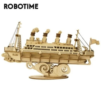 Rompecabezas de madera de crucero 3D vintage hágalo usted mismo juego montaje barco juguete para adultos regalo Foto 1 de 4