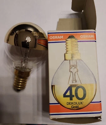 Osram Dekolux Glühlampe E14 40W  Kopfspiegellampe Gold - Bild 1 von 4