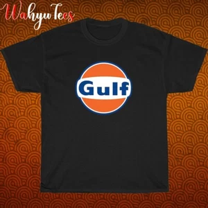 Neu Gulf Oil Logo schwarz/grau/marine/weiß Gr. S-5XL Unisex T-Shirt - Bild 1 von 8