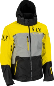 Fly Racing Carbon Snowmobile Jacket, Waterproof, Windproof, Black Yellow, Medium - Picture 1 of 5