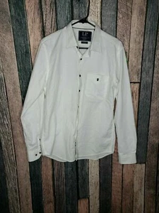 LP Louis Philippe Mens Slim Fit L/S Button Front Shirt White 42  - Picture 1 of 5