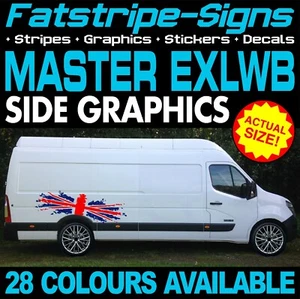 to fit RENAULT MASTER EXLWB L4 GRAPHICS STICKERS STRIPES DECALS CAMPER VAN - Picture 1 of 2