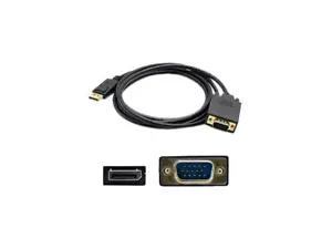 AddOn DISPORT2VGAMM3B-5PK 3 ft. Black DisplayPort 1.2 Male to VGA Male - Picture 1 of 1
