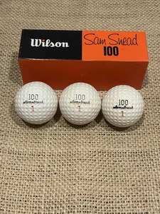 Vintage Sam Snead 100 Wilson #1 3 Golfbälle - gebraucht personalisiert selten 1950-60er - Bild 1 von 18