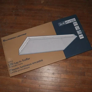 Lithonia Lighting Integrated LED White Troffer Light 4000K 128-Watt Equivalent - Picture 1 of 5