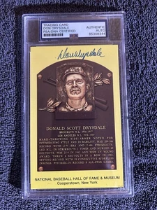 Don Drysdale signierte HOF Plakette Postkarte PSA/DNA Dodgers  - Bild 1 von 2