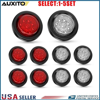 Luces marcadoras Fit International LT Series 2 pulgadas redondas 9 LED rojas blancas 10-50X Foto 1 de 2